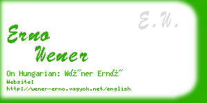 erno wener business card